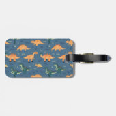 先史時代のtレックス恐竜のパターン ラゲッジタグ (裏面横)