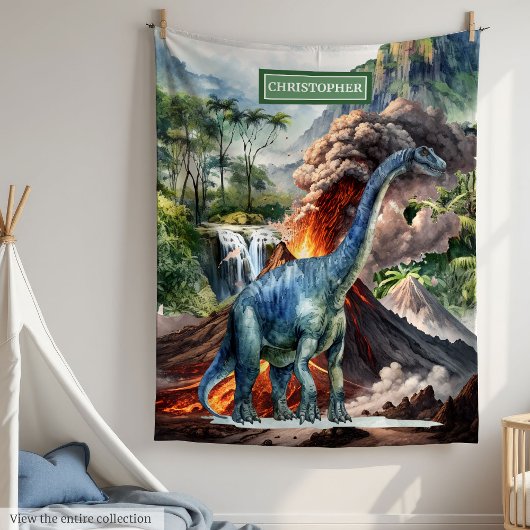 先史時代のTレックス恐竜ブランケットボーイズ誕生日 フリースブランケット