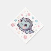 先史時代エレガントの恐竜の赤ちゃんシャワー スタンダードカクテルナプキン (角)