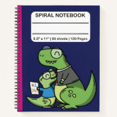 ..先史時代クールの恐竜の冒険家 ノートブック (正面)