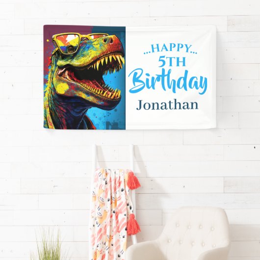 先史時代素晴らしの恐竜 横断幕 (インサイチュ)