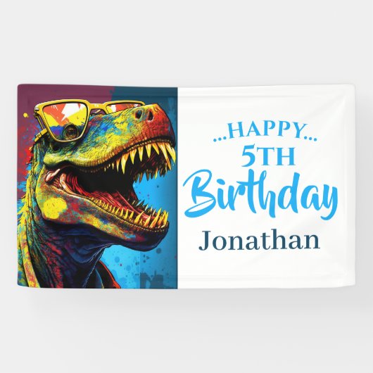 先史時代素晴らしの恐竜 横断幕 (横)