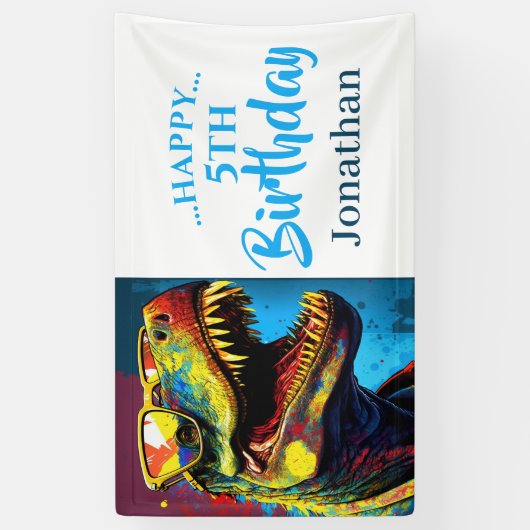 先史時代素晴らしの恐竜 横断幕 (縦)