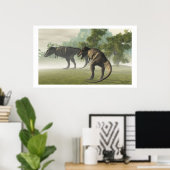 先史時代Tレックスプリント ポスター (ホームオフィス)