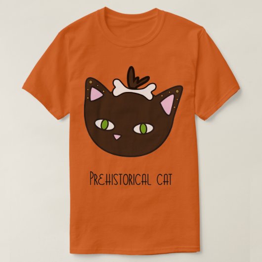 先史的な猫 Tシャツ (デザイン正面)