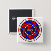 先天性ハート欠損希望の絡み合いリボン 缶バッジ (正面&裏面)