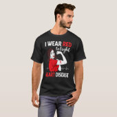 先天性ハート欠陥戦士Chd認識度Wome Tシャツ (正面フル)