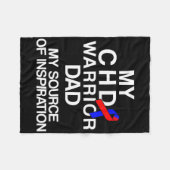 先天性ハート病欠陥生存者Chd Warri フリースブランケット (正面(横))
