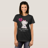 先天性心疾患啓発エレファント Tシャツ (正面フル)