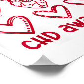 先天性心疾患認知ハート解剖学的心臓病月間 ポスター (角)