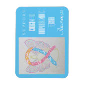 先天性横隔膜ヘルニアリボン磁石 マグネット (縦)