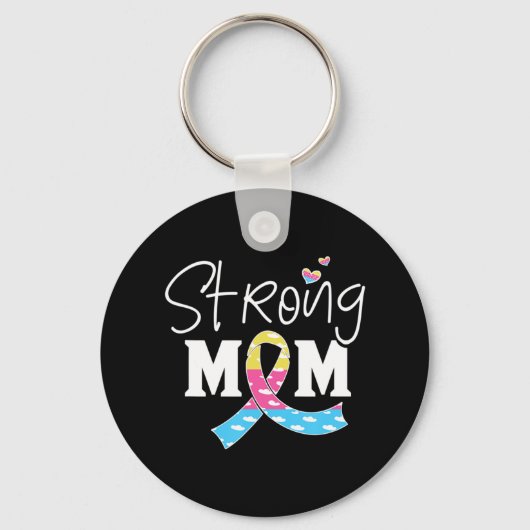 先天性横隔膜ヘルニア認識度CDHママ キーホルダー (正面)