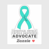 先天性肝線維症認識度ビニルステッキ シール (シート)