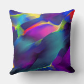 先天的で色鮮やかなレリーフ、 浮き彫り、青が優勢 クッション (裏面)