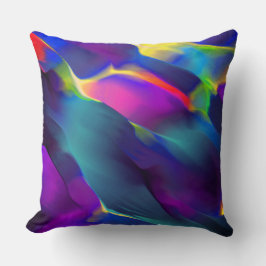 先天的で色鮮やかなレリーフ、 浮き彫り、青が優勢 クッション