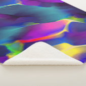 先天的で色鮮やかなレリーフ、 浮き彫り、青が優勢 シェルパブランケット (3/4)