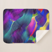 先天的で色鮮やかなレリーフ、 浮き彫り、青が優勢 シェルパブランケット (正面(横))