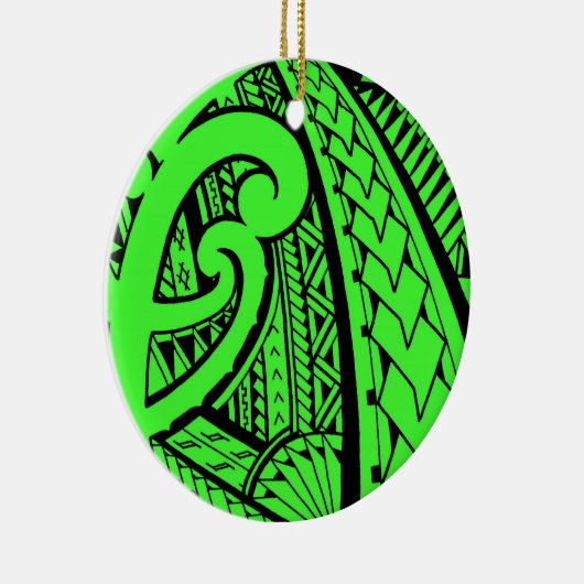 先峰とのSamoan種族の入れ墨のデザイン セラミックオーナメント (右)