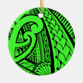 先峰とのSamoan種族の入れ墨のデザイン セラミックオーナメント (正面)