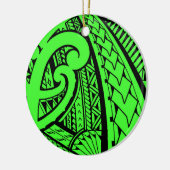 先峰とのSamoan種族の入れ墨のデザイン セラミックオーナメント (左)