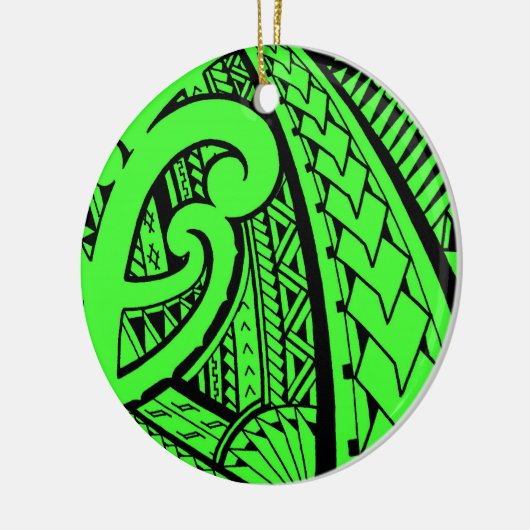 先峰とのSamoan種族の入れ墨のデザイン セラミックオーナメント (左)