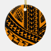 先峰の芸術のSamoan種族の入れ墨パターン セラミックオーナメント (正面)
