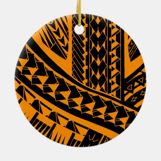 先峰の芸術のSamoan種族の入れ墨パターン セラミックオーナメント (裏面)