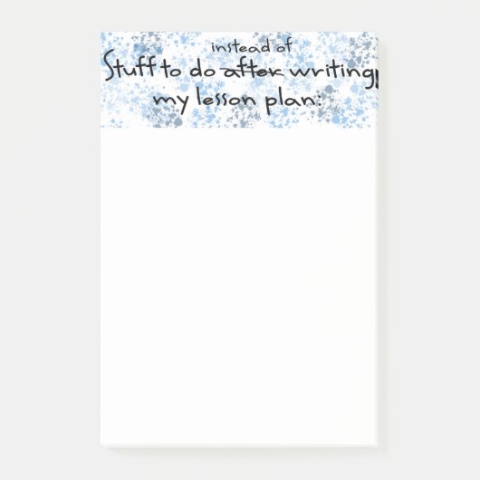 先延ばしにする先生のメモ帳 ポストイット (正面)