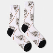 先延ばしをするなホワイトラビットウォッチワンダーランド ソックス (右)