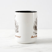 先延ばしをするなホワイトラビットウォッチワンダーランド ツートーンマグカップ (中央)