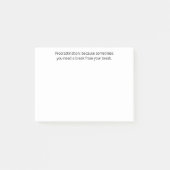 先延ばし: 時には休憩が必要、ユーモア ポストイット (正面)