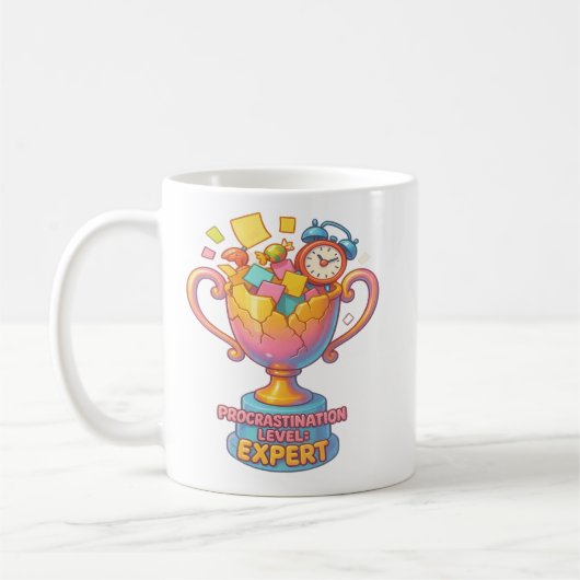 先延べ専門家おもしろい杯 コーヒーマグカップ (左)