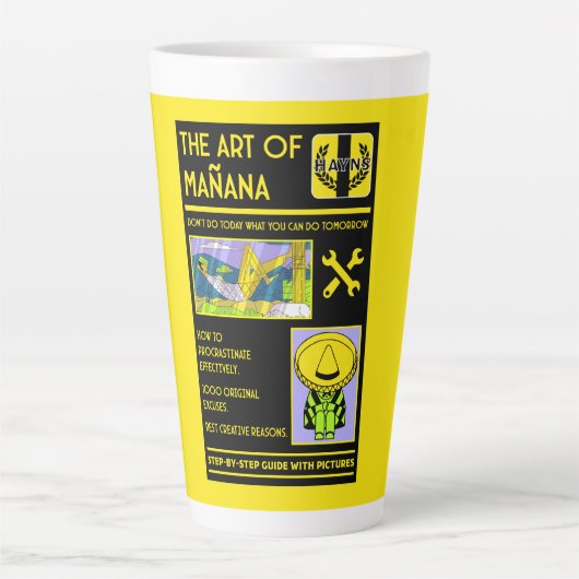 先延べ芸術 – マニアナ カフェラテマグ (正面)