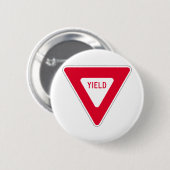 先方優先通行の標識 缶バッジ (正面&裏面)