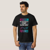 先物取引株式市場 Tシャツ (正面フル)