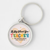先生ありがとうキーチェーン – 教育者のためのギフト キーホルダー (正面)