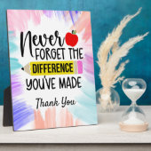 先生ありがとう フォトプラーク (側面)