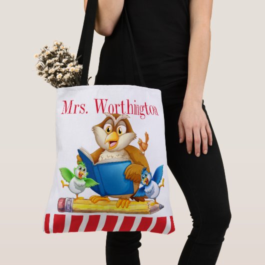 先生ありがとう – 戻る… トートバッグ (クローズアップ)