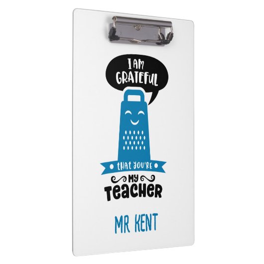 先生おもしろいのクリップボード – ブルーグラーターグレア クリップボード (右)