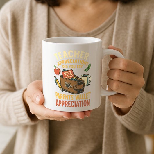 先生おもしろいの評価、おもしろい親の財布Ap コーヒーマグカップ