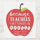 先生おもしろいの贈り物は生き延びりんご酒 ワインラベル (シングルラベル)