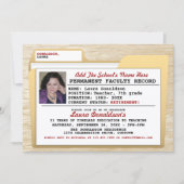 先生おもしろいの退職パーティの招待状 招待状 (正面)