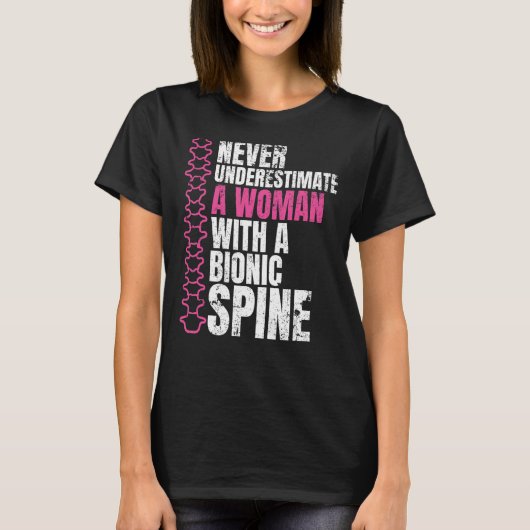 先生おもしろいはバイオを持つ女性を過小評価しない Tシャツ (正面)