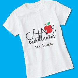 先生おもしろいカオスコーディネーター(名前) Tシャツ