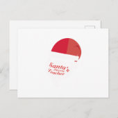 先生おもしろいクリスマスギフトサンタズお気に入りの シーズンポストカード (正面/裏面)