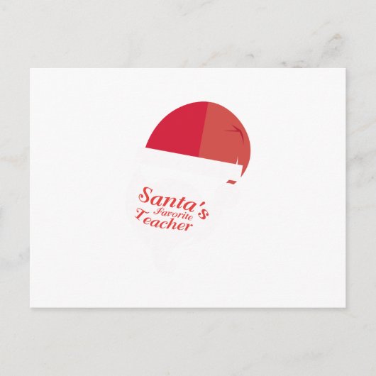 先生おもしろいクリスマスギフトサンタズお気に入りの シーズンポストカード (正面)