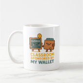 先生おもしろいコーヒーカップ；強化先生 コーヒーマグカップ (左)