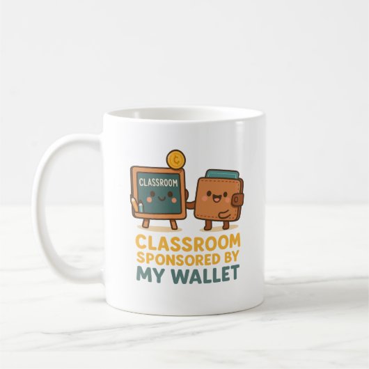 先生おもしろいコーヒーカップ；強化先生 コーヒーマグカップ (左)