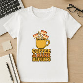 先生おもしろいシャツ；コーヒー&名前を繰り返す Tシャツ