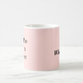 先生おもしろいスローガンstaffrom赤面ピンクティー コーヒーマグカップ (中央)